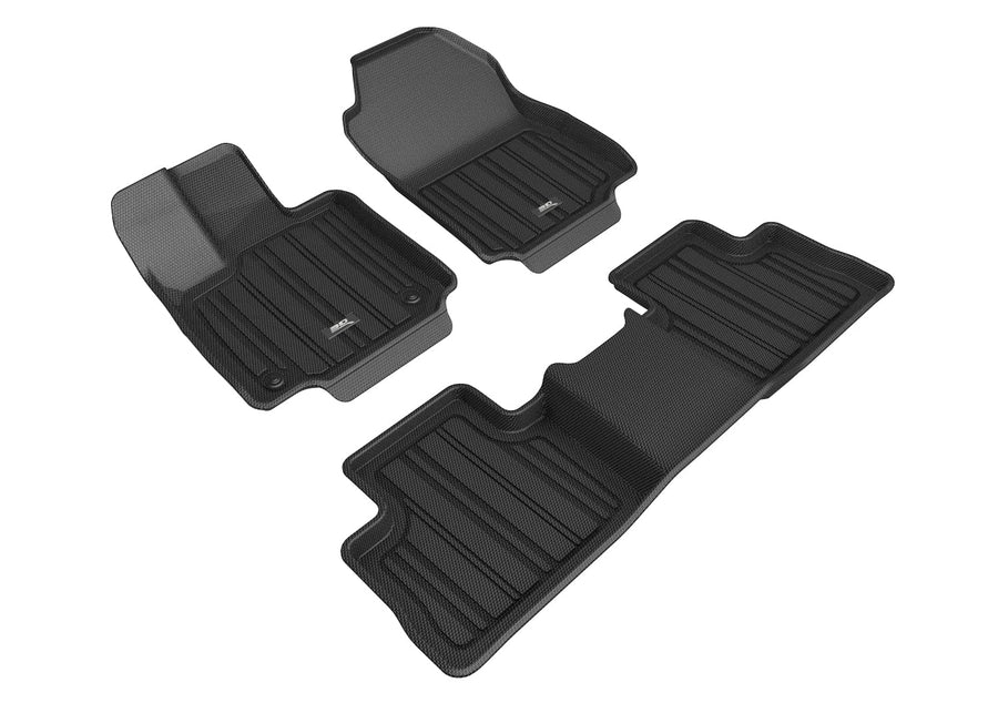 3D MAXpider Elitect Custom Fit Floor Mat (Black) Compatible with Toyota Rav4 Gasoline 2019-2024 - Full Set
