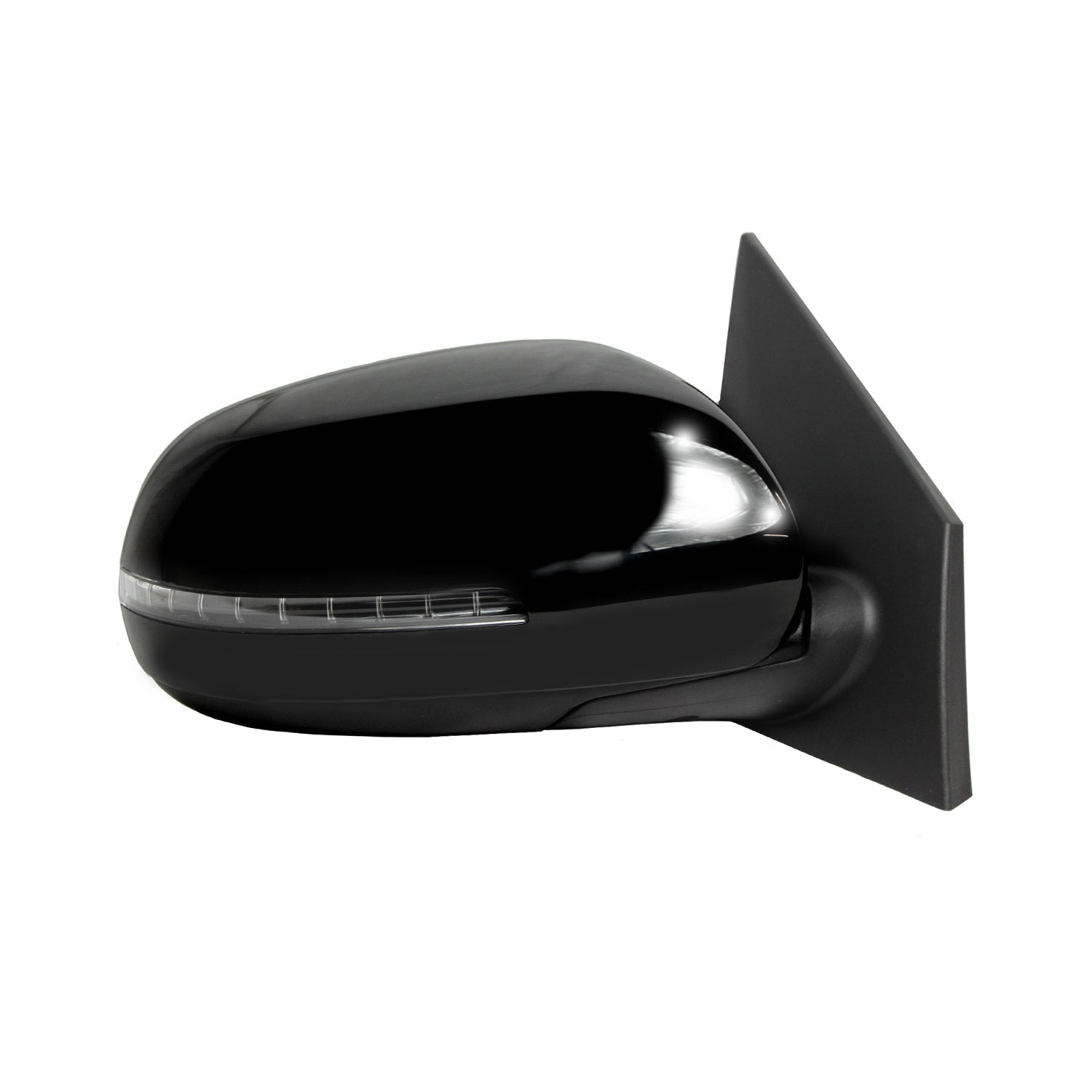 Fit System Side Passenger Mirror for Kia Rio 5 Wagon/Rio Sedan, Textured Black w/PTM Cover, w/Turn Signal, Foldaway, Heated Power