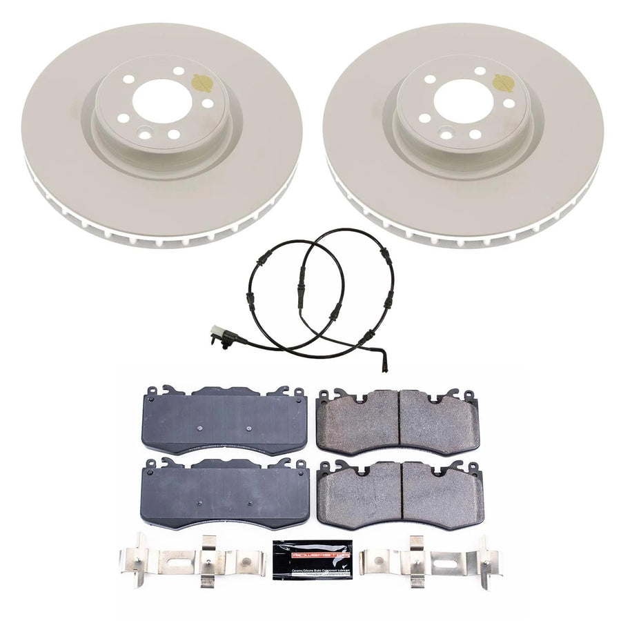 Z23 Power Stop CRK8470, Coated Brake Rotors Front Kit-Coated Rotor, Carbon Ceramic Brake Pads