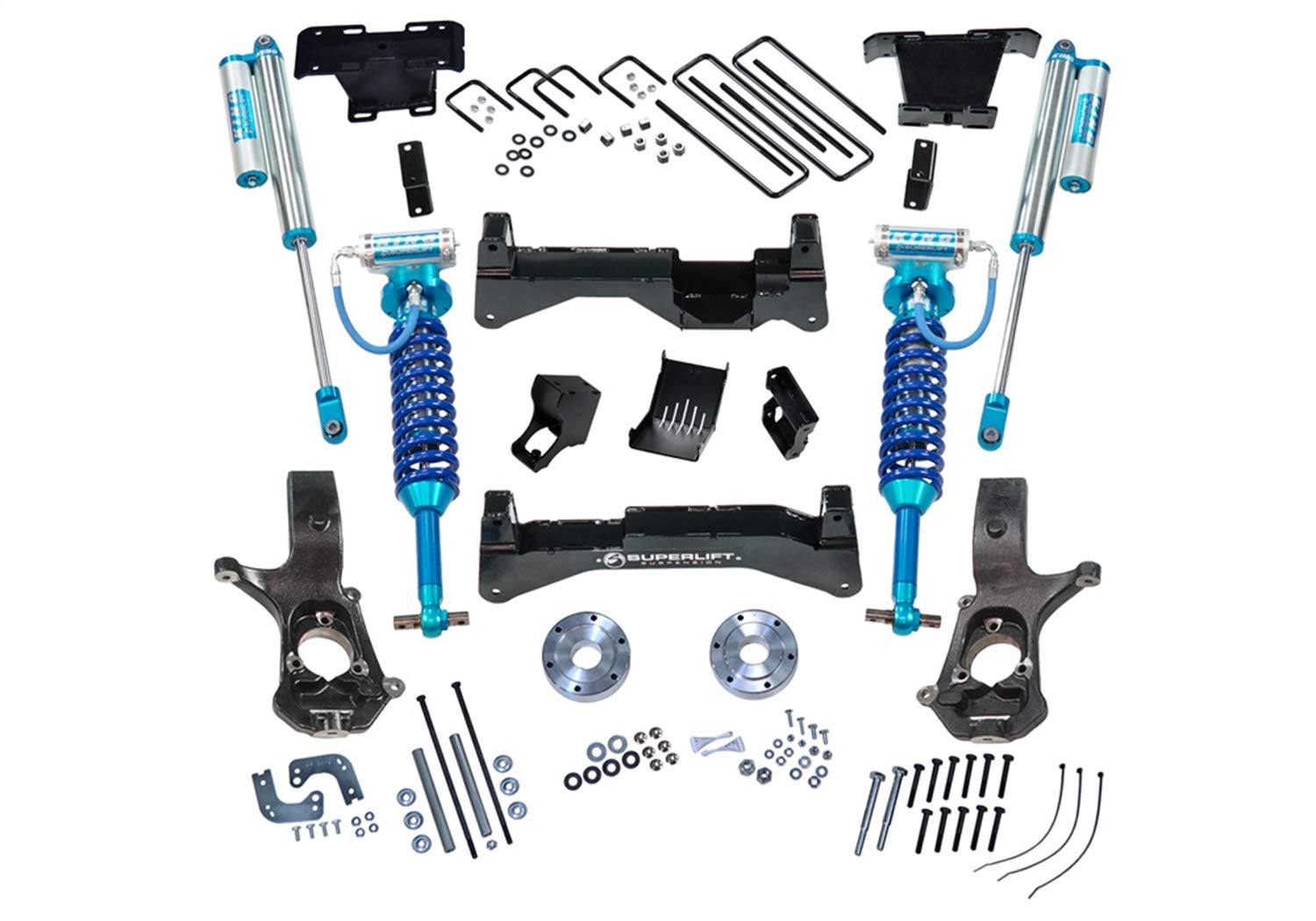SUPERLIFT REALTRUCK SUSPENSION 8" Lift Kit for Silverado/Sierra | Complete Lift Kit with King 2.0 Coilovers | K919KG | Fits 2007-2016 Chevrolet Silverado/GMC Sierra 1500 4WD w/ OE Cast Steel Arms