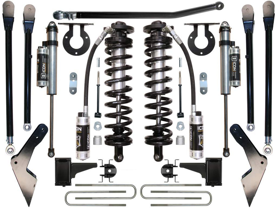 4-5.5" Lift, ICON Stage 4 Coilover Conversion System, Compatible with 2005-2010 Ford F250/F350, K63114