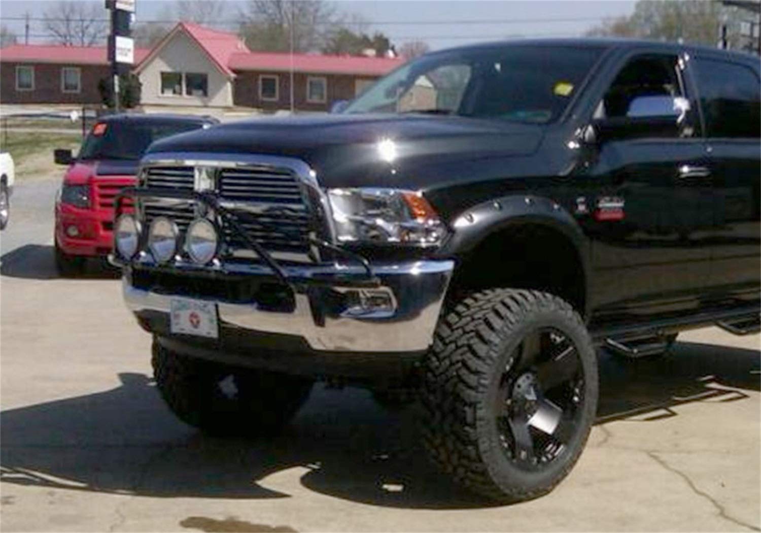PreRunner N-Fab Light Mount With Tabs | Gloss Black | D103LH | Fits 2010-2018 Dodge RAM 2500 / 3500