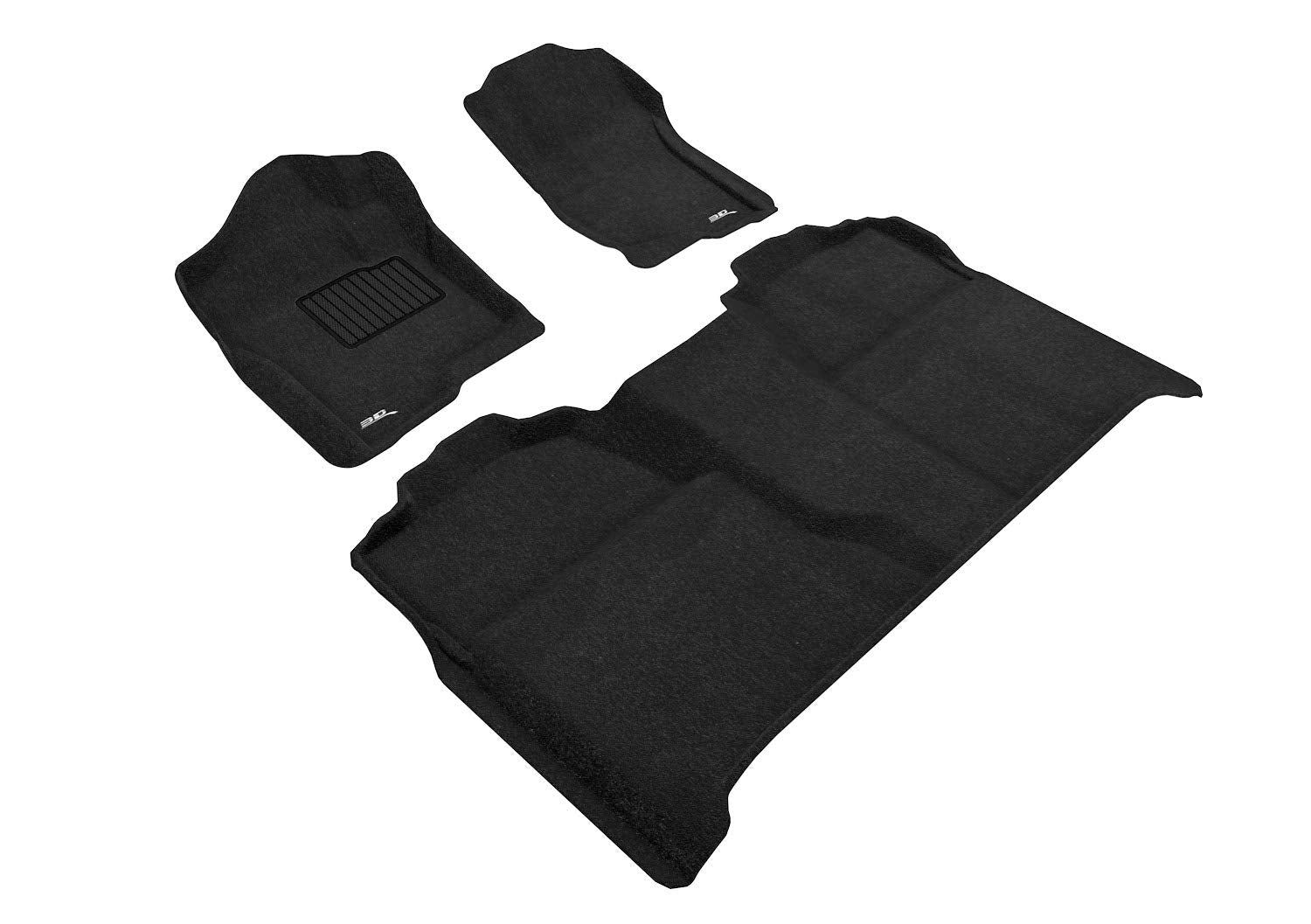 3D MAXpider Custom Fit All-Weather Floor Mats for 2007-2013 Chevrolet Silverado Crew CAB Car Floor Liners Elegant Series (1ST & 2ND Row)
