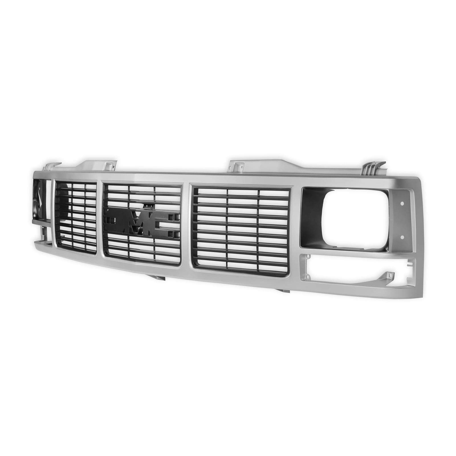 GMC Grille Holley 04-367, Single Headlight, Silver 88-93 GMT400