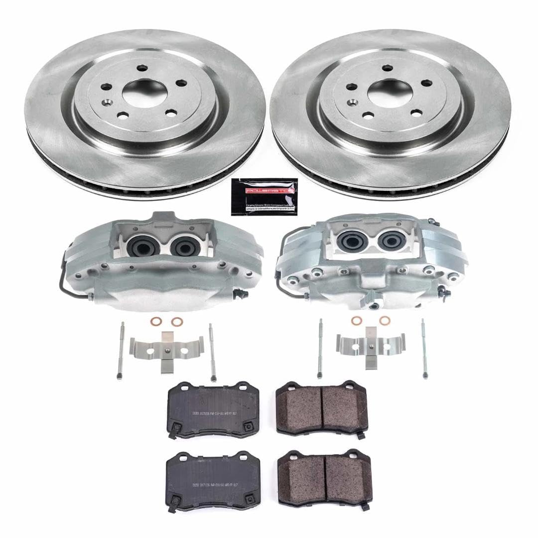 Power Stop KCOE3019A Rear Brake Caliper Kit- Brake Pads, Brake Rotors & Calipers For Cadillac CTS 2009-2015 [Model Specific]