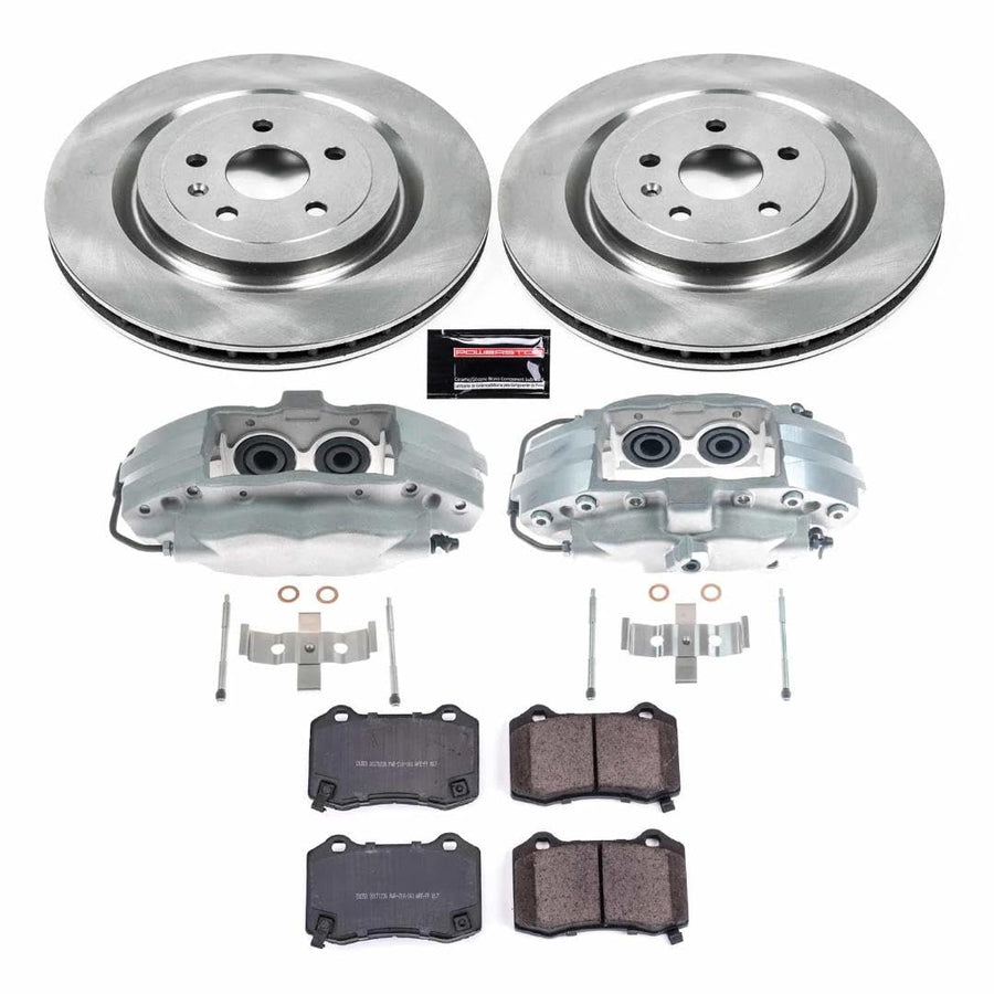 Power Stop KCOE3019A Rear Brake Caliper Kit- Brake Pads, Brake Rotors & Calipers For Cadillac CTS 2009-2015 [Model Specific]