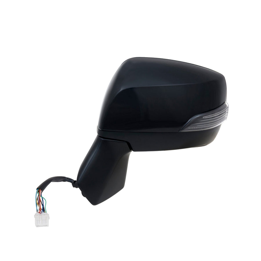 Driver Side Fit System Mirror for Subaru Forester, Textured Black w/PTM Cover, w/Turn Signal, Foldaway, w/o Memory, w/o Blind spot Detection, Heated Power (71006U)