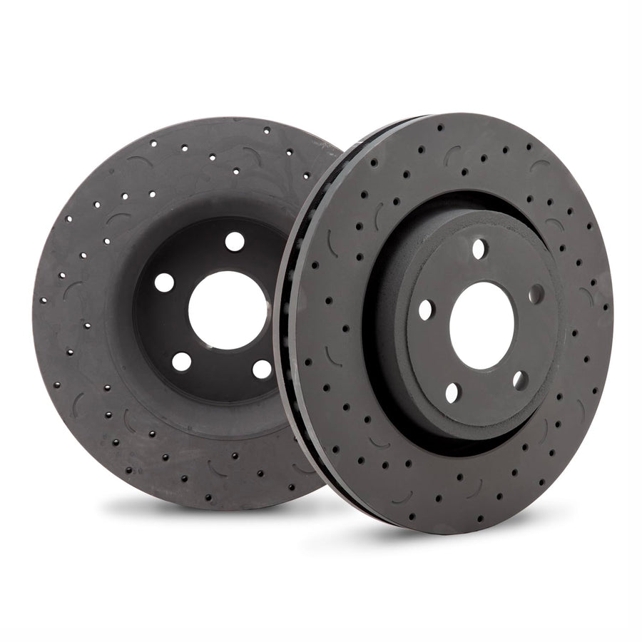 Hawk Performance Talon Rotors Cross-Drilled and Slotted HTC4201