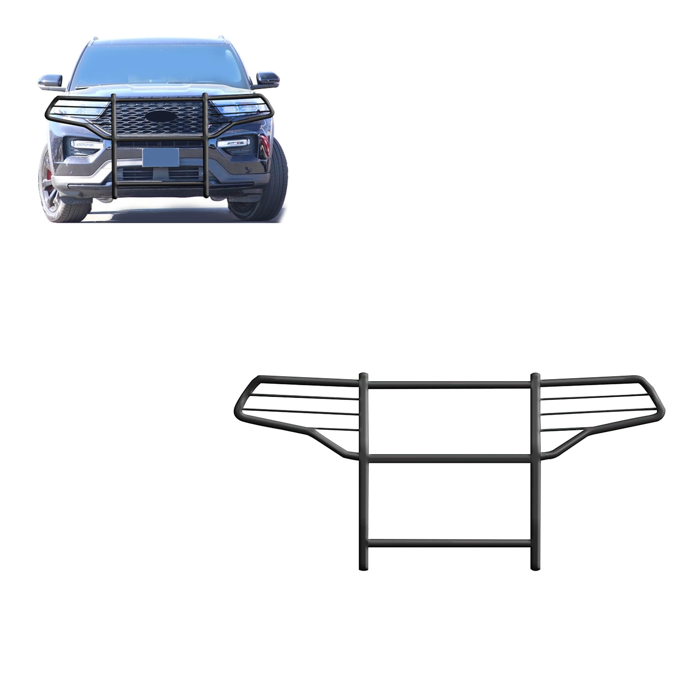 Bumper Guard Black Horse Grille brush Modular Compatible with 2020-2024 Ford Explorer-17FJ31MA