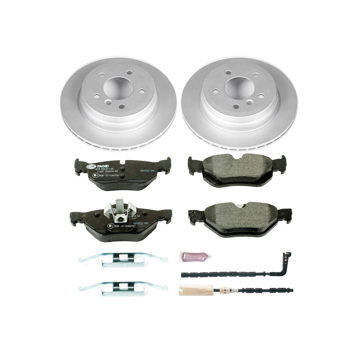Rear Power Stop ESK3002 Brake Kit Euro-Stop BMW and 1 Rear Sensor Wire For BMW 328i 2007-2010, BMW 328i xDrive 2009-2010, BMW 328xi 2007-2008 [Model Specific]