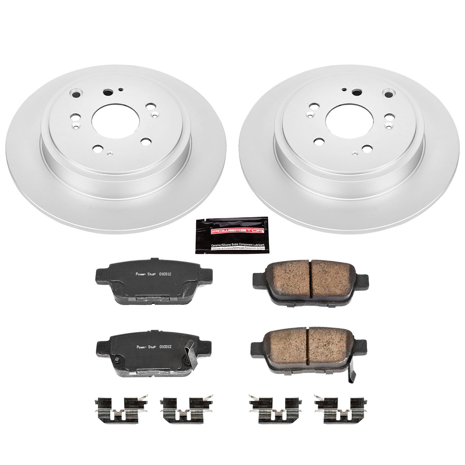Power Stop CRK2431 Brake Rotor & Coated Ceramic Brake Pads- rear For Honda Ridgeline 2006-2014 [Vehicle Specific]