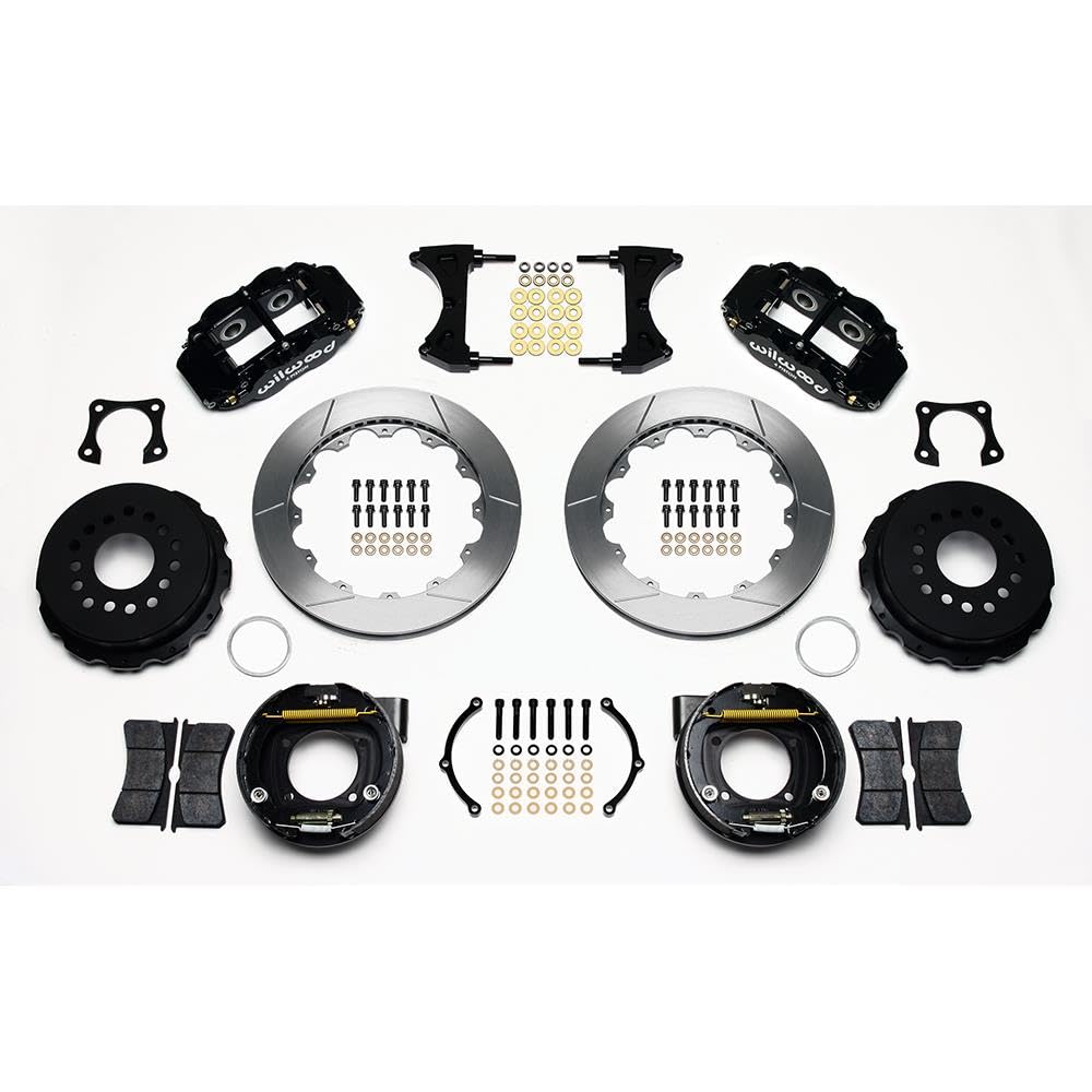 Rear P-Brk Kit, FNSL4R, 12.88", Drilled, Red