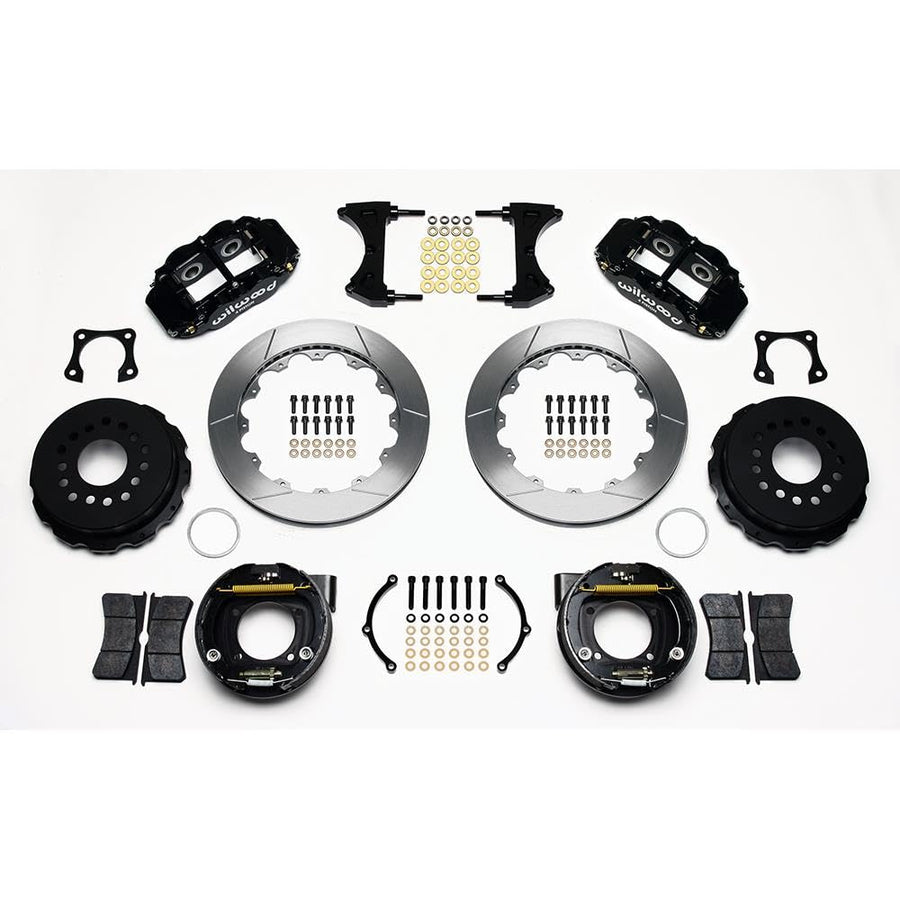 Rear P-Brk Kit, FNSL4R, 12.88", Drilled, Red