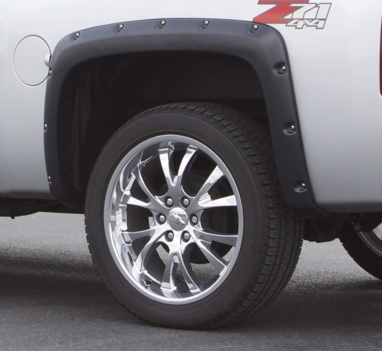 Lund Elite Series RX106TB Black Rivet Style Textured Rear Fender Flare - 2 Piece