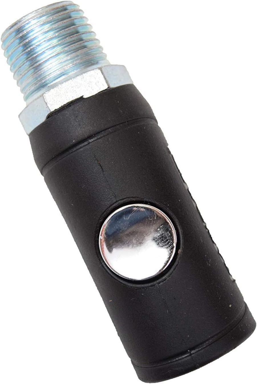 K9241 Rapidair Push Button Safety Air Quick Coupler, 1/2 Male NPT, Black