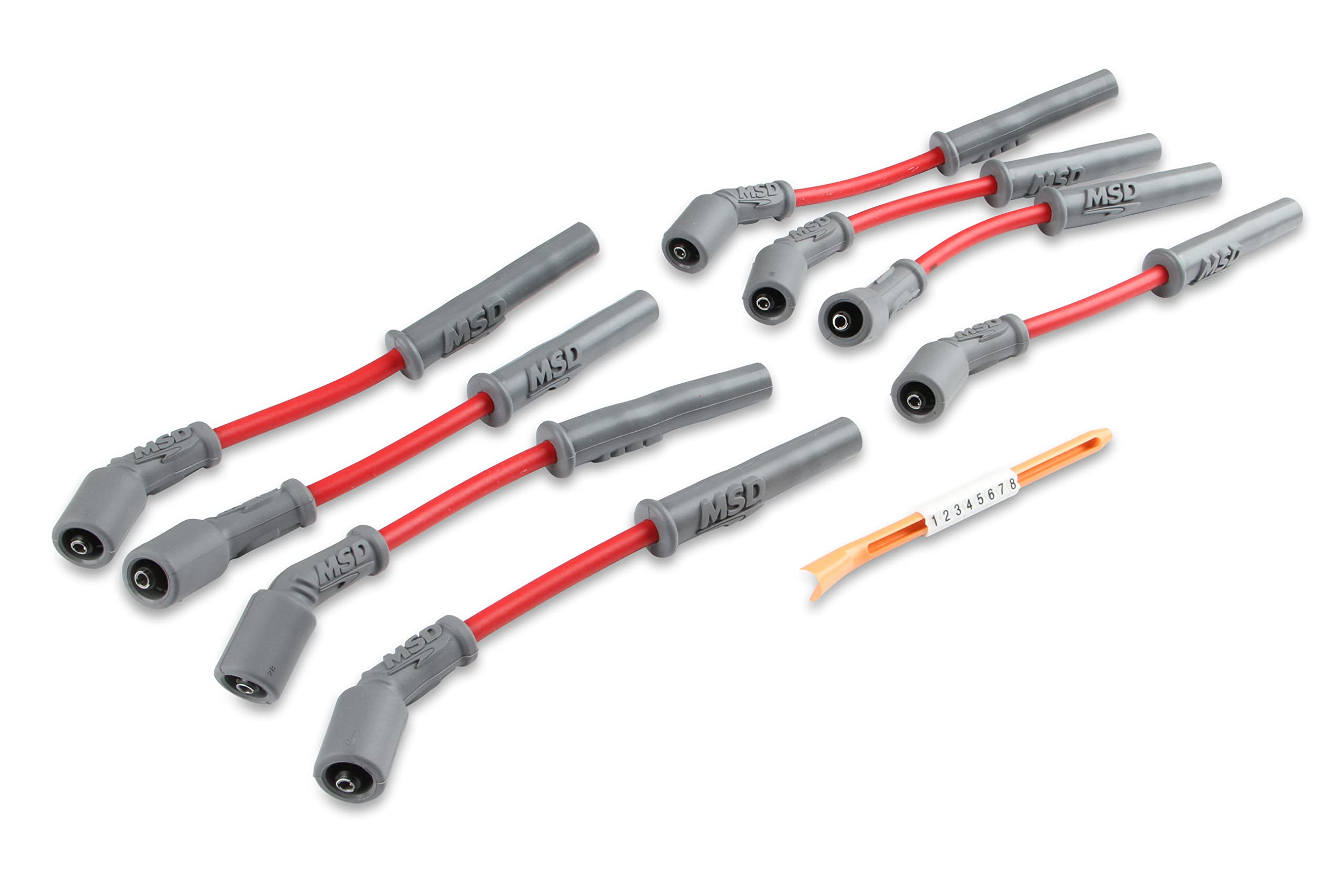 Super Conductor MSD 32819 Spark Plug Wire Set, Red
