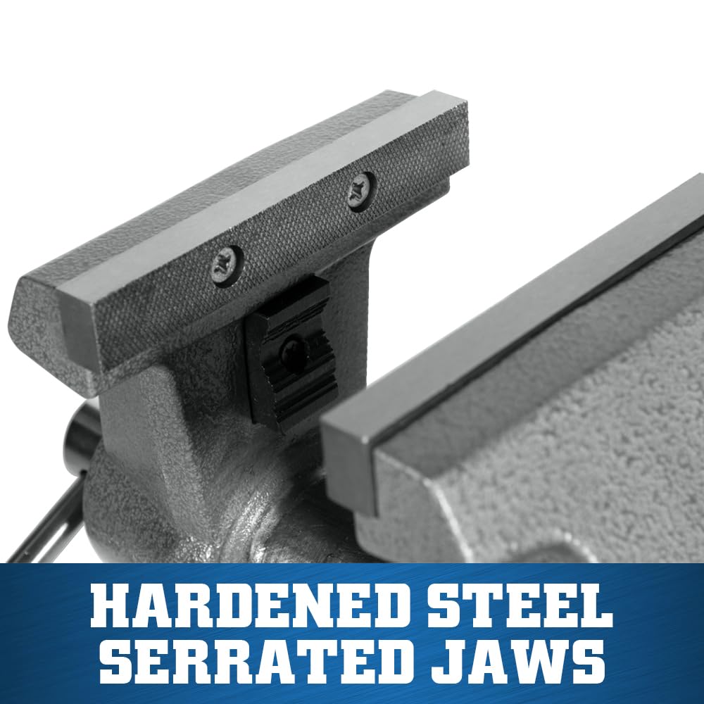 Wilton Pro Mechanics Bench Vise, 6-1/2" Jaw Width, 6" Jaw Opening, 4-3/8" Throat (Model 865M)