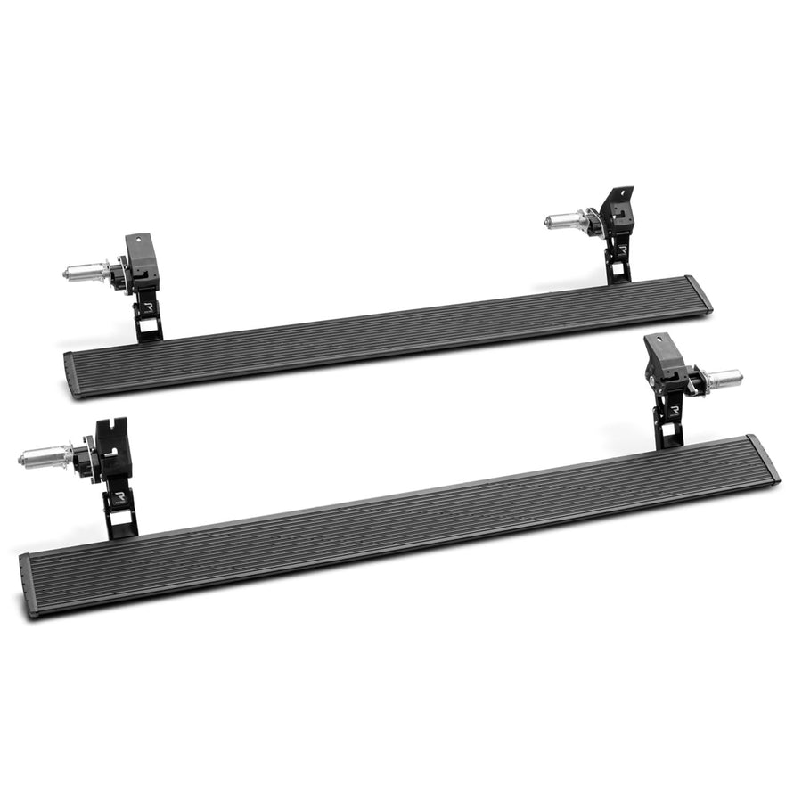 AMP Research PowerStepXTreme RealTruck | Fits 2023 - 2024 Ford F-250/F-350 (Sync 4 Models Only) | 78242-01A | Rust Proof Aluminum Retractable Electric Steps with LED Step Lights