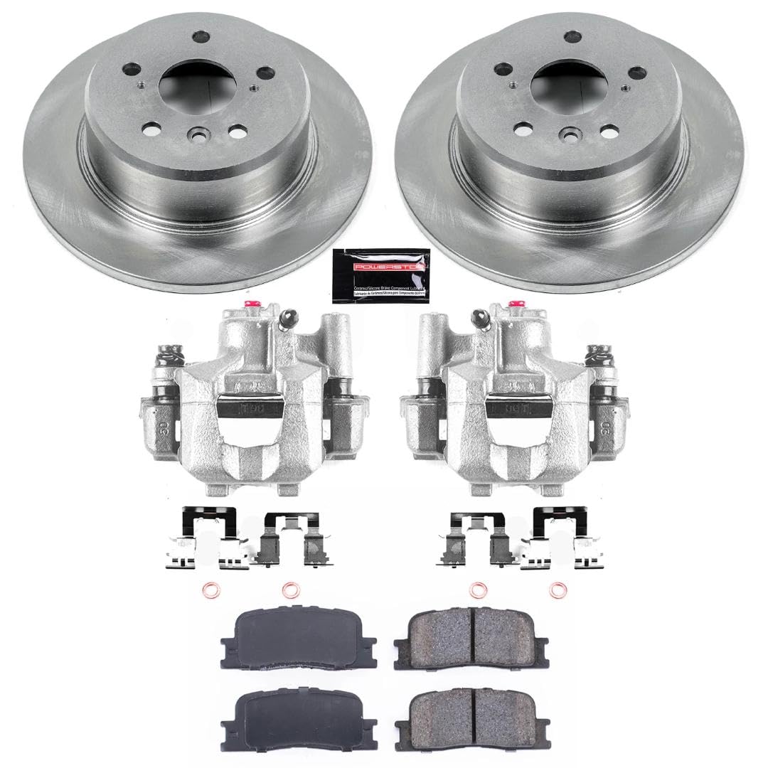 Power Stop KCOE1148A Rear Brake Kit Stock Replacement with OE Calipers For Toyota Highlander 2001-2003 [Vehicle Specific]