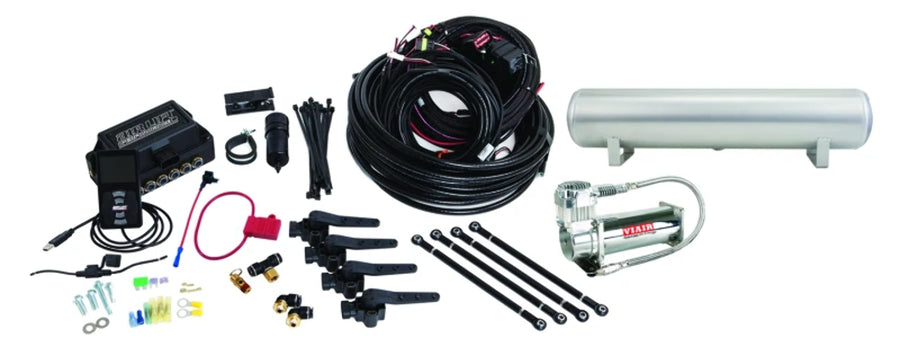 3H Air Lift System 27697 (3/8" Air Line, 4 Gallon 5-Port Lightweight Aluminum Tank, VIAIR 444C Compressor)