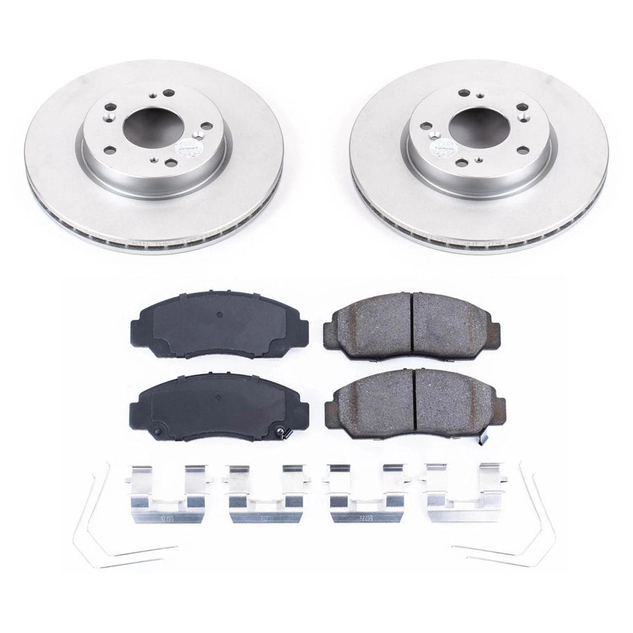 Power Stop Front CRK6766 Z17 Evolution Geomet Coated Brake Kit For Honda Civic 2012-2015 [Model Specific]