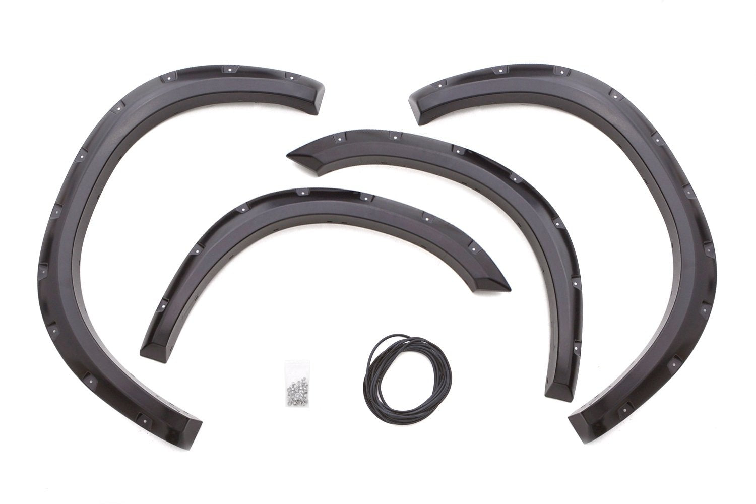 Lund Elite Series RX202T Black Rivet Style Textured Front and Rear Fender Flare - 4 Piece