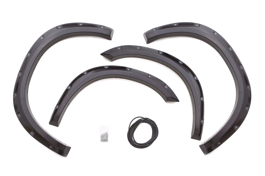 Lund Elite Series RX202T Black Rivet Style Textured Front and Rear Fender Flare - 4 Piece