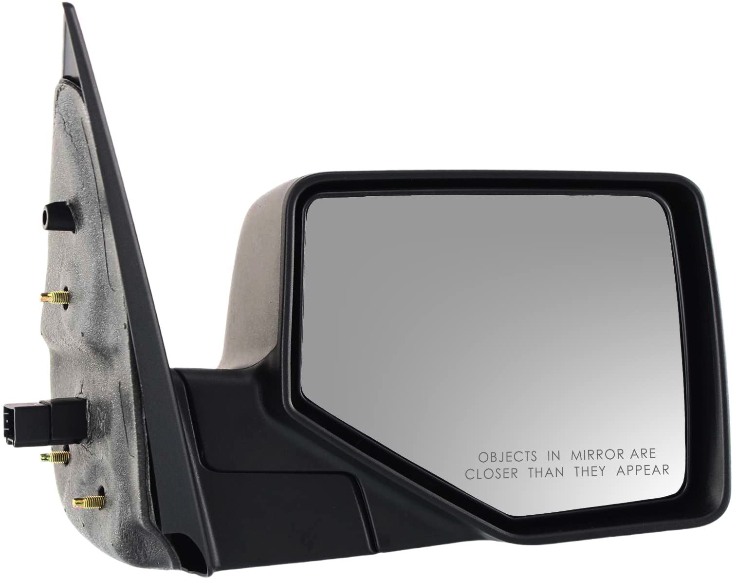 Power Mirror for Ford Explorer GO-PARTS 2006-2010, Right (Passenger) Side, Manual Folding, Non-Heated, Chrome/Paintable, 2 Caps, with Puddle Light, Replacement 2007 2008 2009