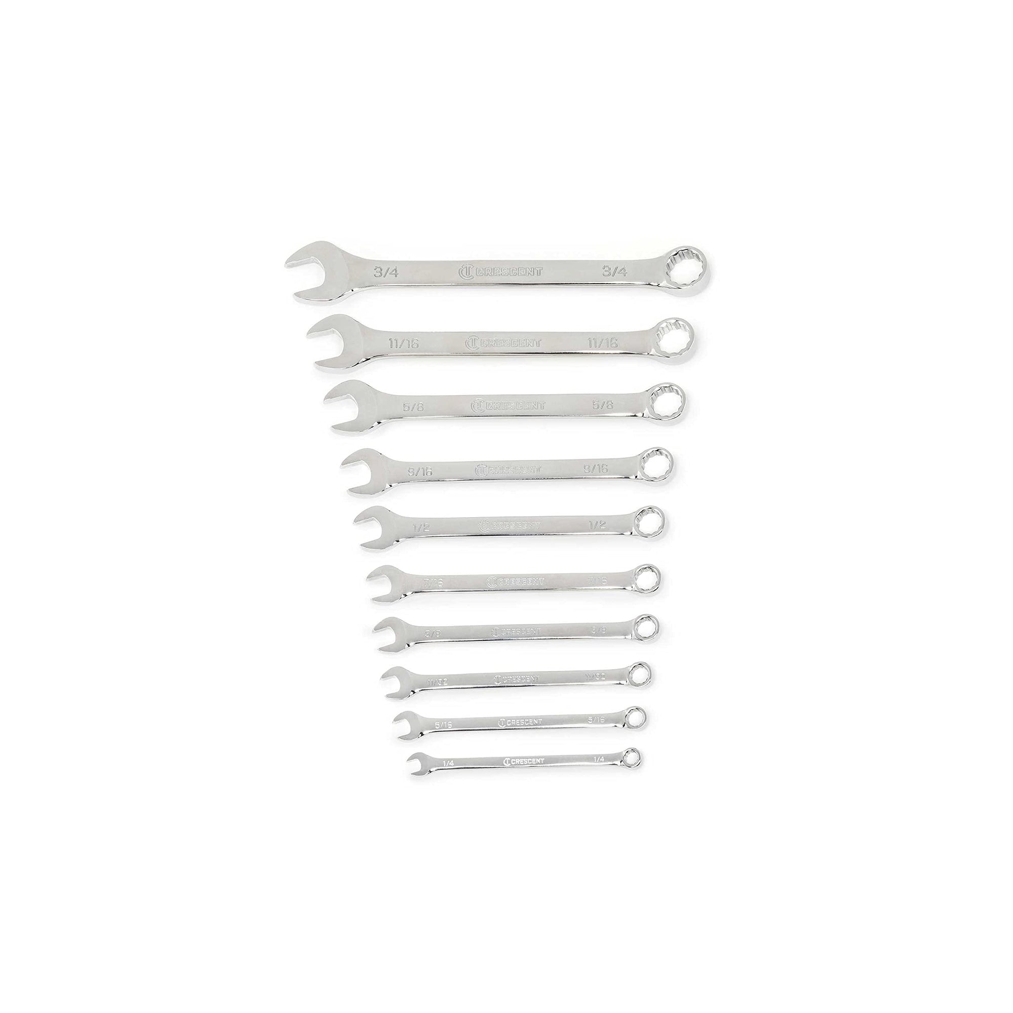 Crescent 12 Point 10 Pc. SAE Combination Wrench Set - CCWS2-05