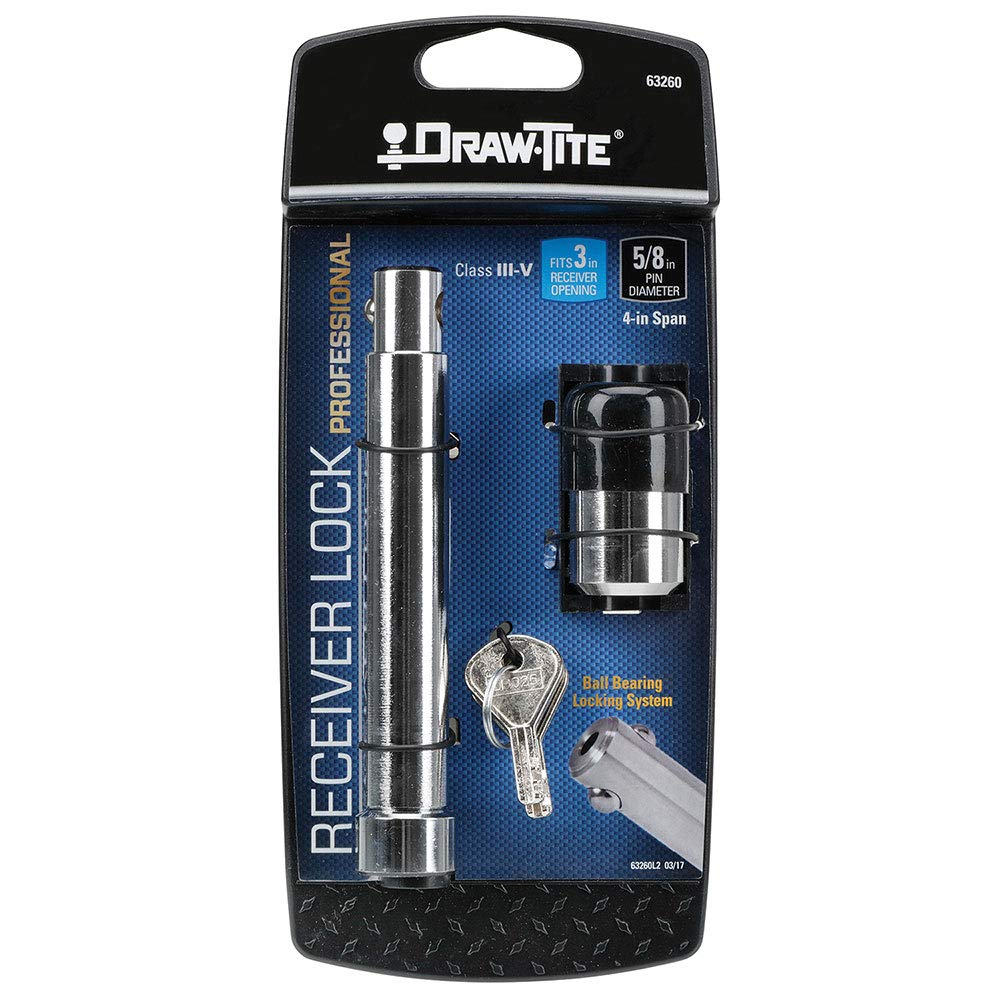 5/8" Receiver Lock Draw-Tite 63260 with Sleeve for 3" Square Receivers