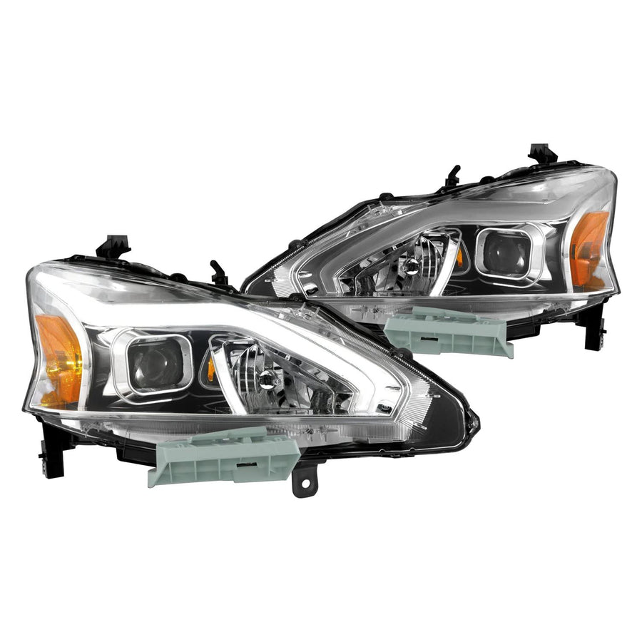 Chrome Anzo LED DRL Bar Projector Headlights