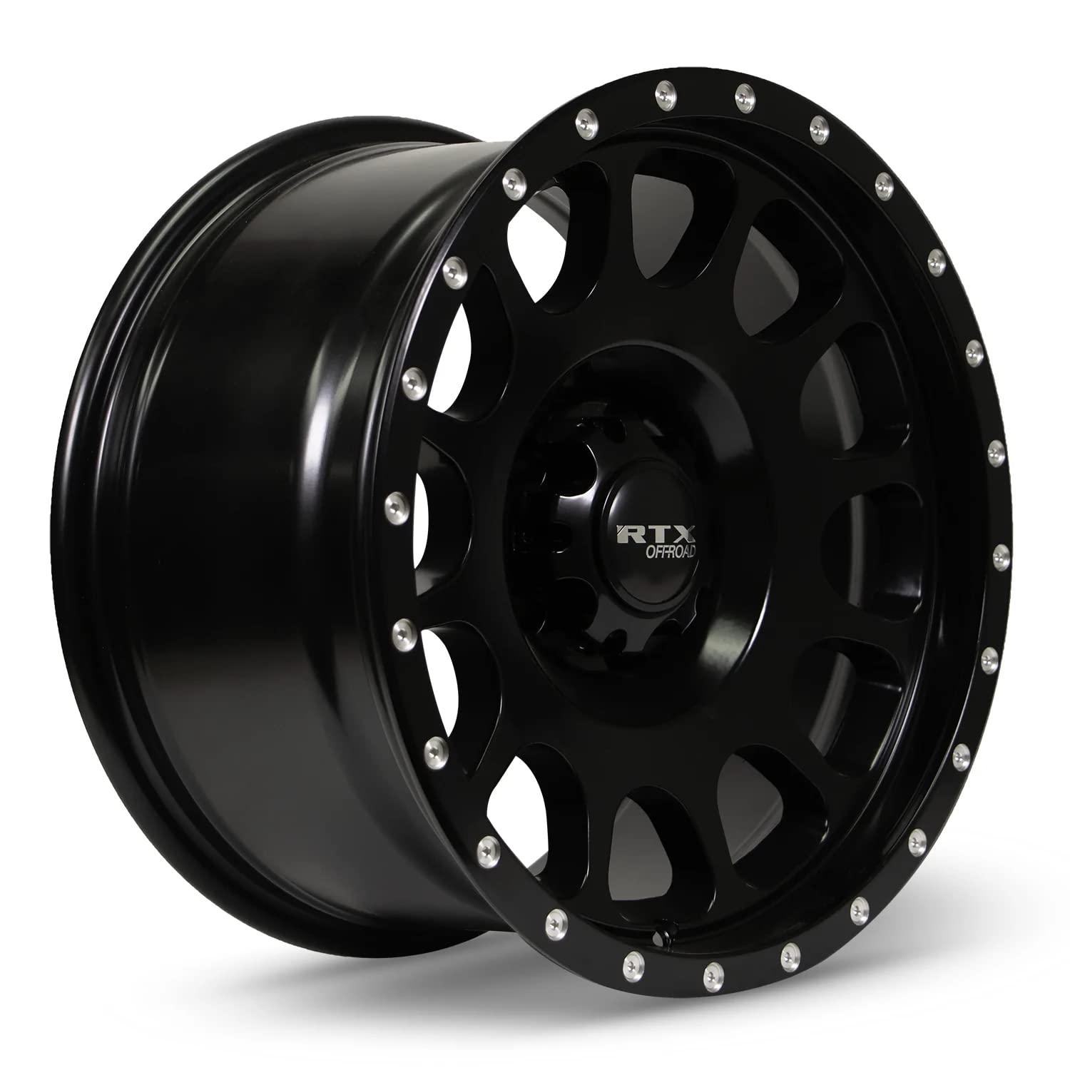 Custom RTX BAJA Wheel - 18x9, 10 Offset, 6x135 Bolt Pattern, 87.1mm Hub - Satin Black with Milled Rivets Rim
