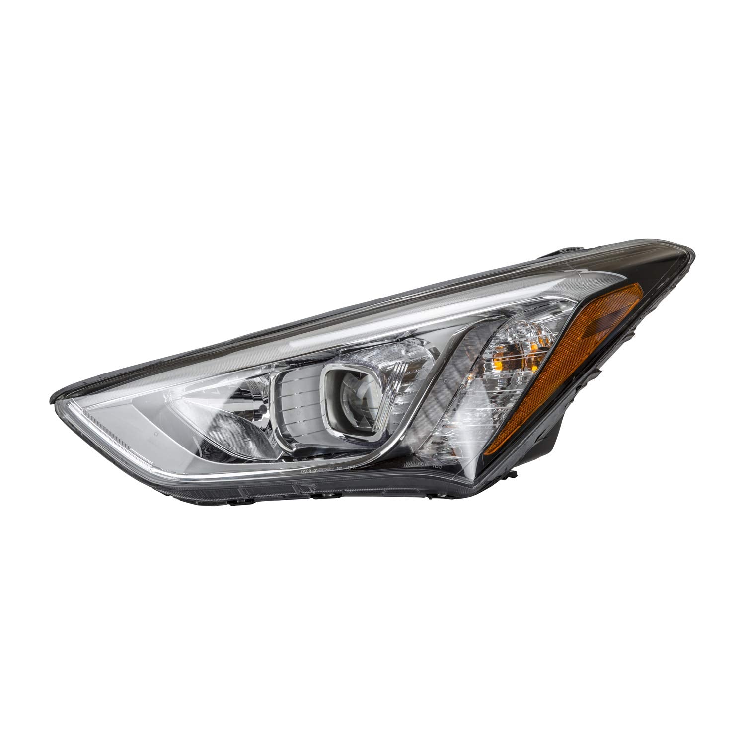 Left TYC Headlight Assembly Compatible with 2013-2016 Hyundai Santa Fe
