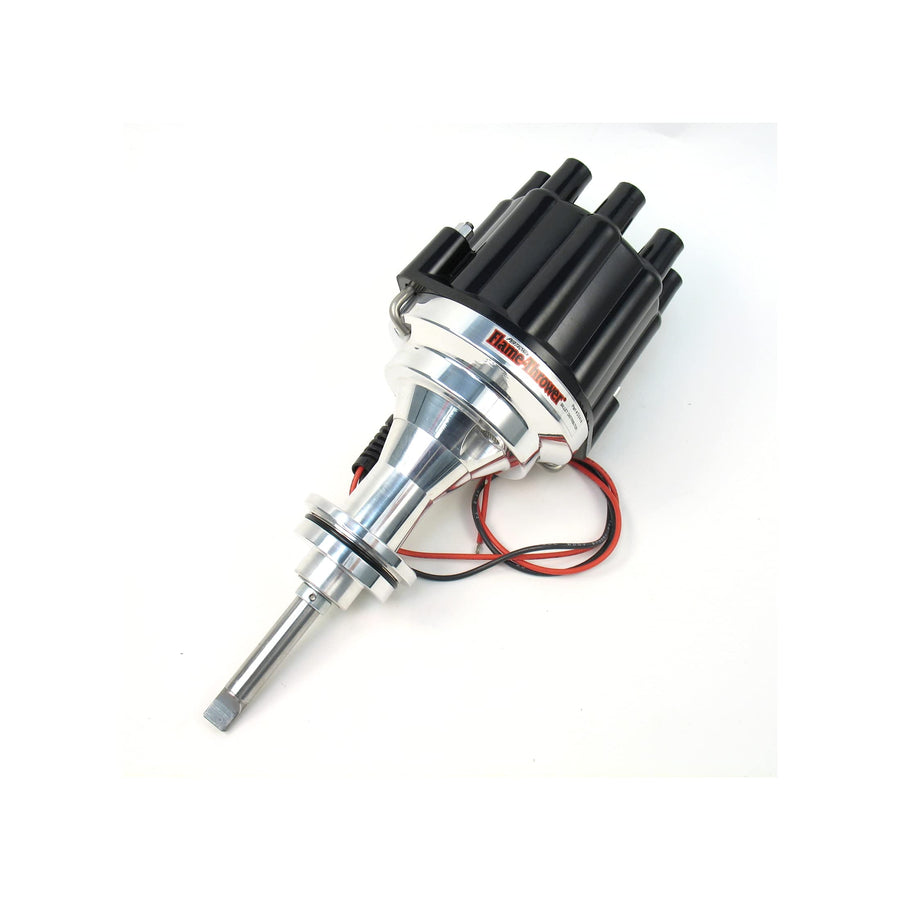 Pertronix Flame-Thrower D241800 Black Cap Marine Billet Electronic Distributor with Ignitor II Technology for Chrysler 273-360