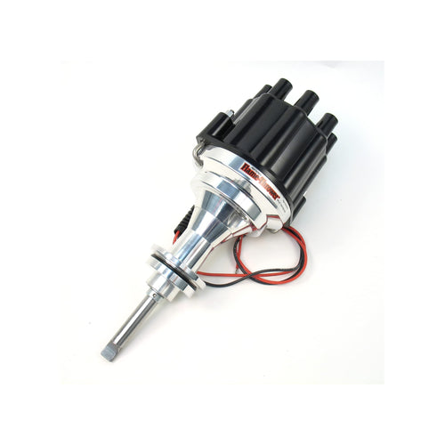Pertronix Flame-Thrower D241800 Black Cap Marine Billet Electronic Distributor with Ignitor II Technology for Chrysler 273-360