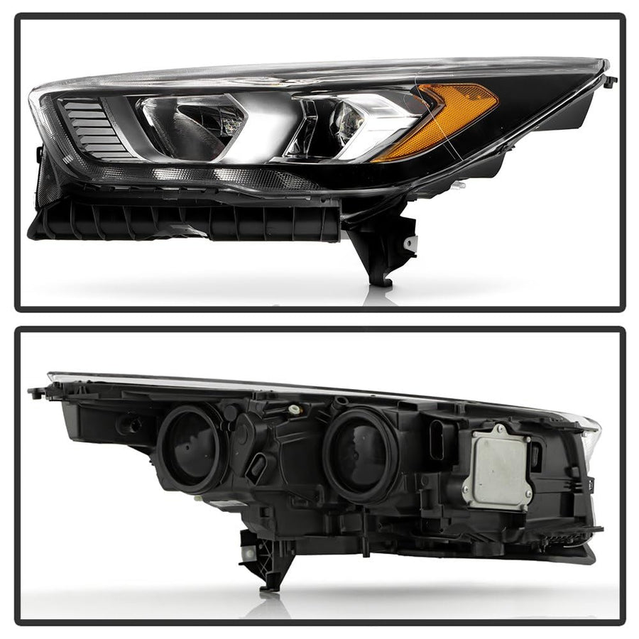 Ford Escape Spyder (POE) 17-19 w/LED DRL Black Bezel Headlight - OE Black Left
