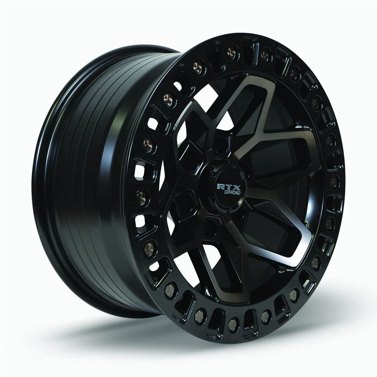 Custom RTX ZION Wheel - 17x9, -15 Offset, 5x127 Bolt Pattern, 71.5mm Hub - Black with Machined Bronze Face Rim