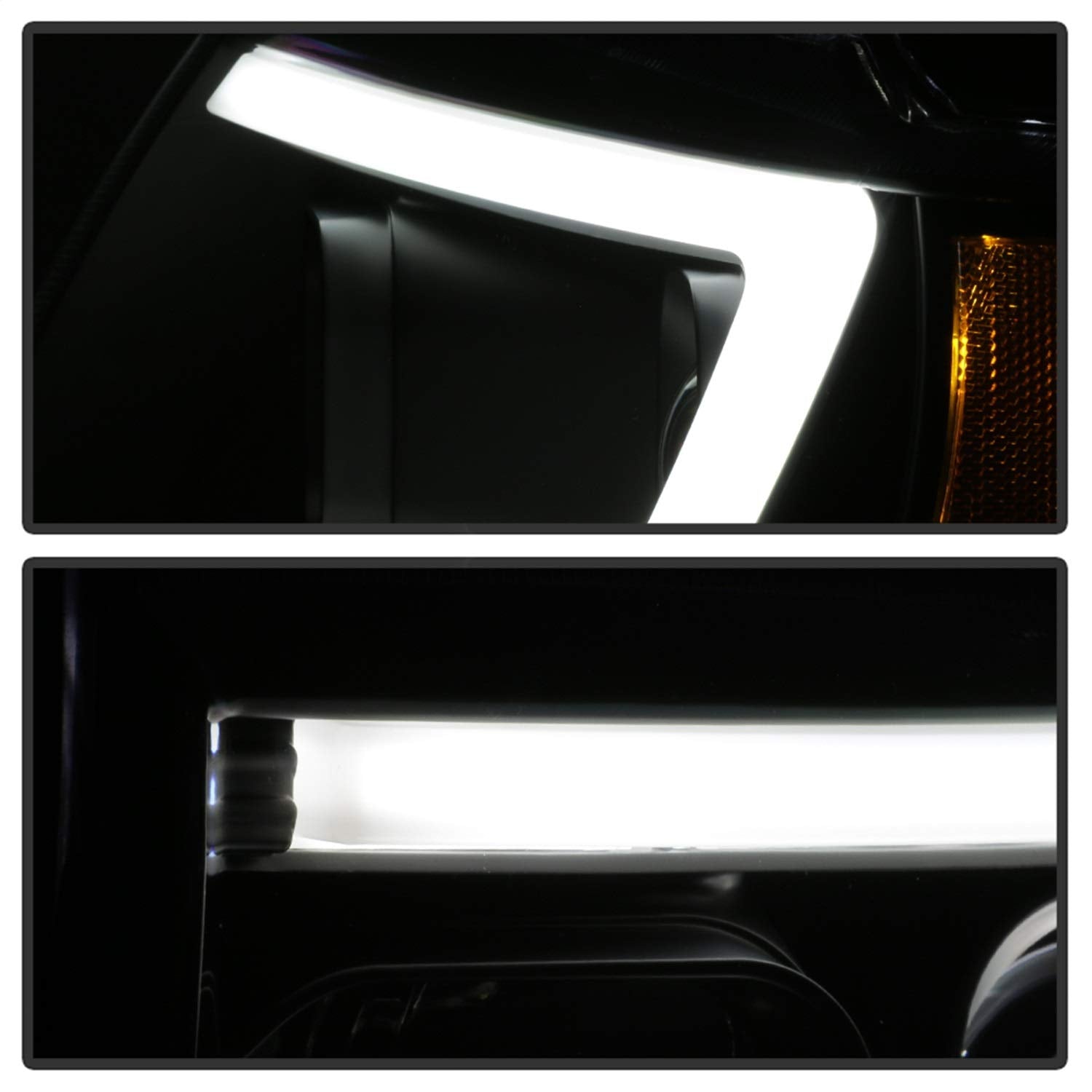 Jeep Grand Cherokee Spyder 5085221 99-04 Version 2 Light Bar Projector Headlights - Black