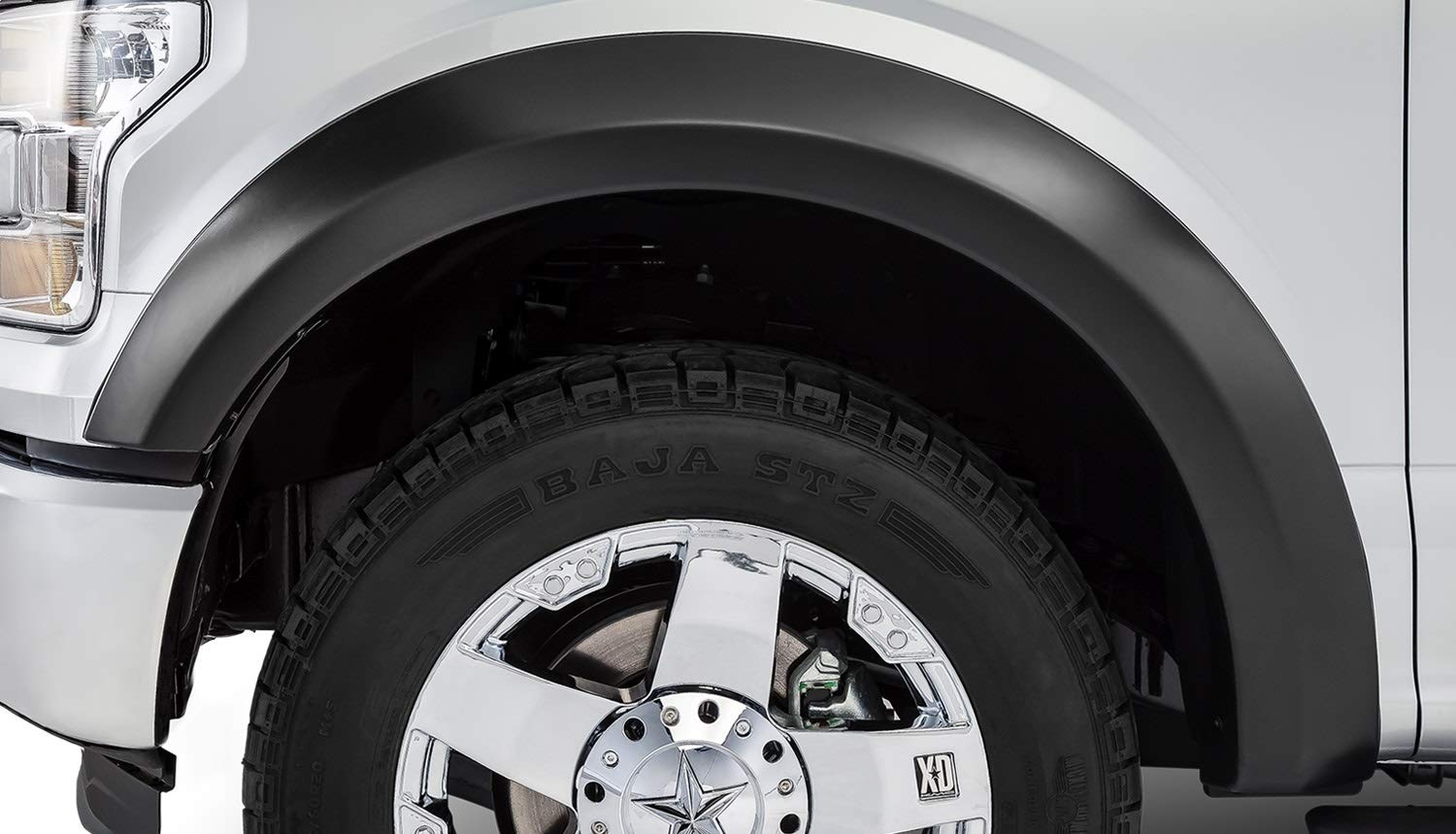 Trail Riders Stampede Extended Style Fender Flares | 2015-2017 Ford F-150, Smooth Black, 4 Pcs. | 8532-2