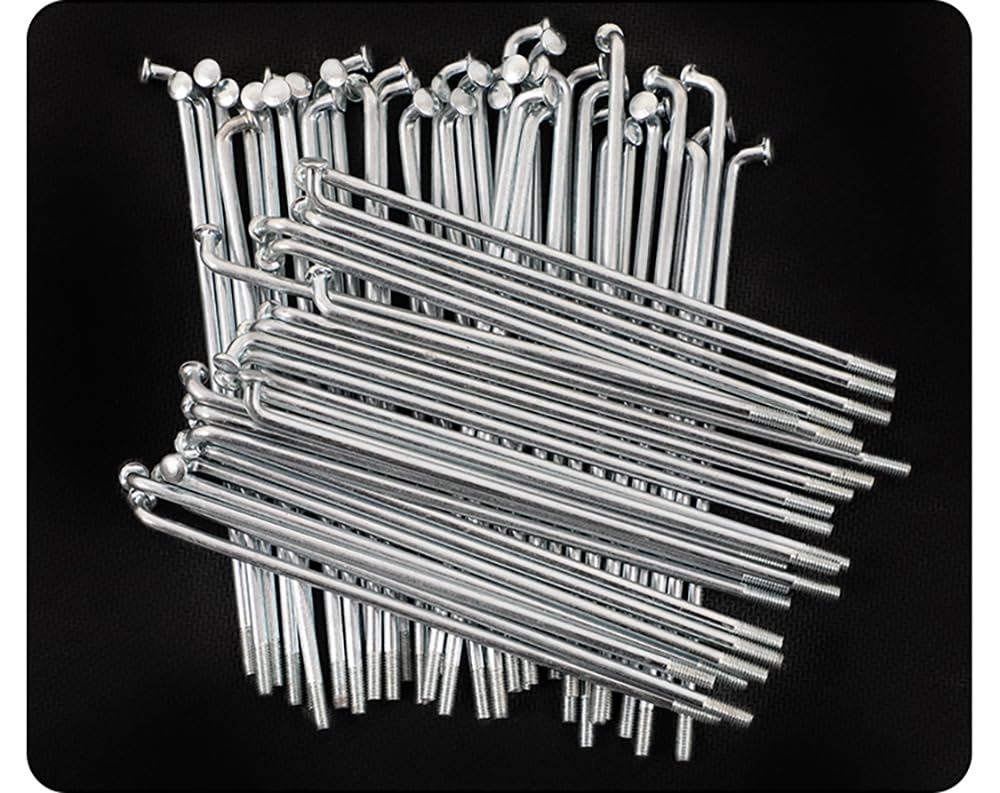 Electric Bicycle KTKEET Spokes 12G 20/40PCS 2.5 mm Diameter Silver Carbon Steel 50-306MM Bike Wheel Spokes with Nipple for E-Bike Motorcycle Tricycle (80mm,20pcs)
