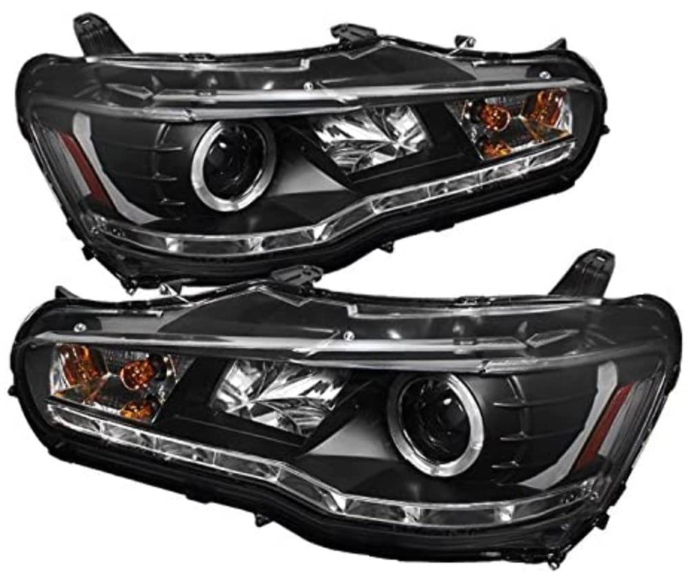 LED Halo Projector Spyder Auto Headlights Black/Clear