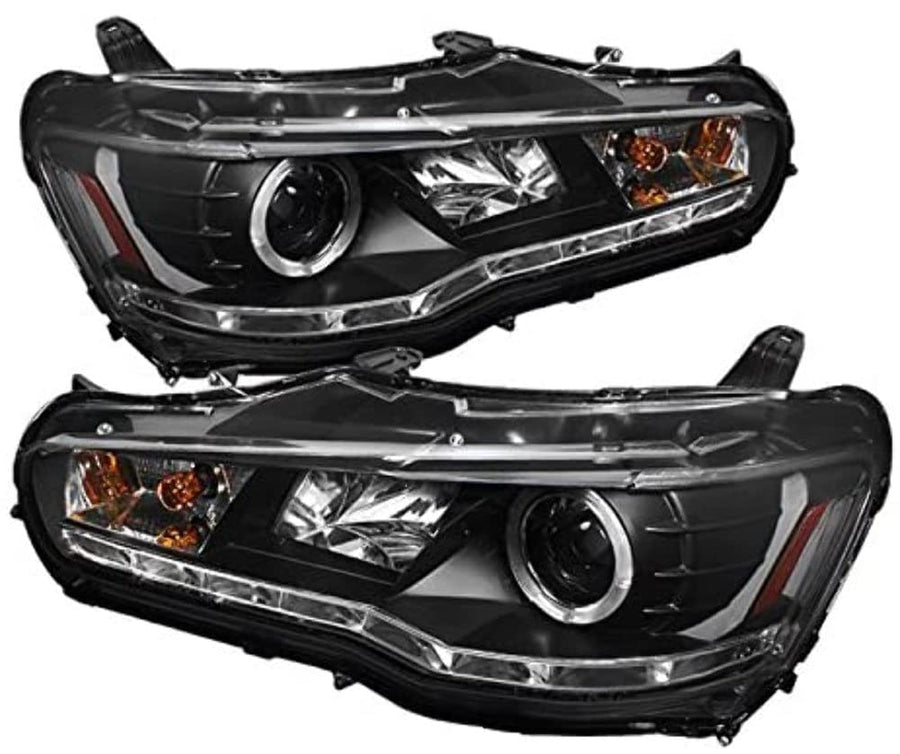 LED Halo Projector Spyder Auto Headlights Black/Clear