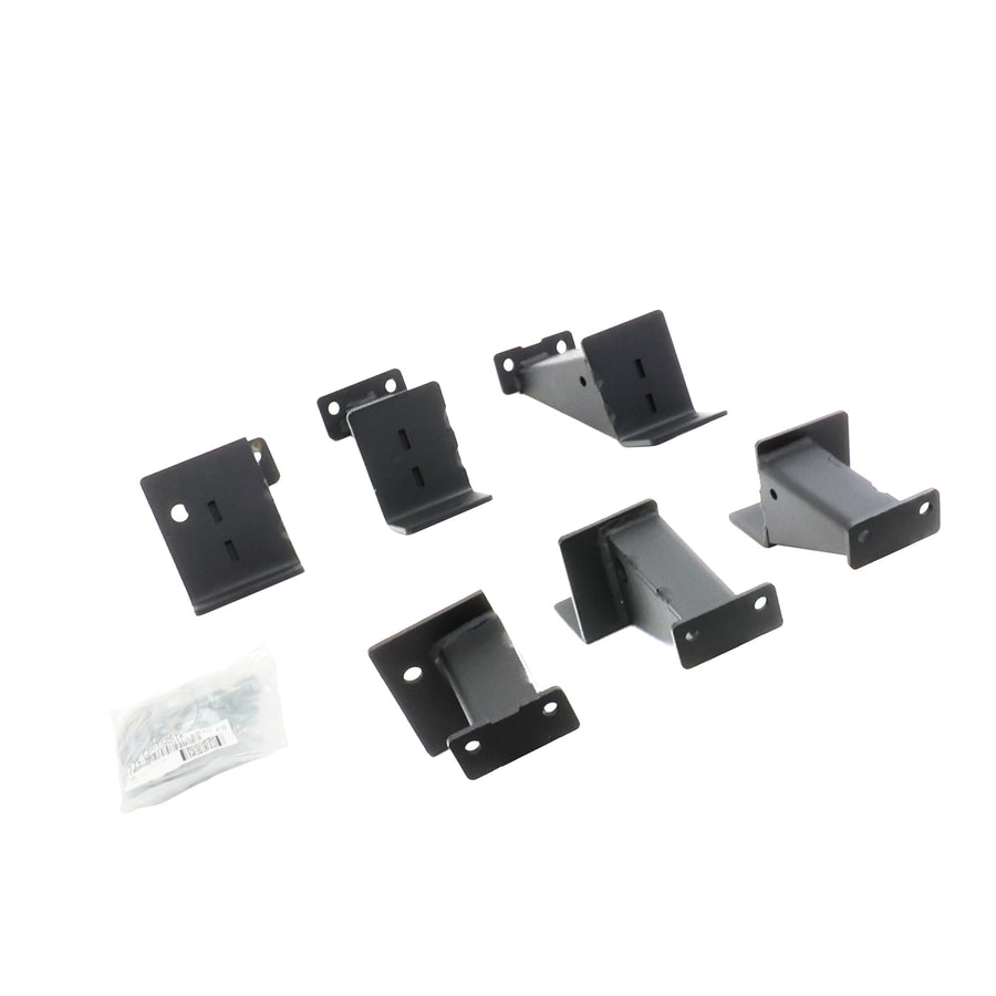 Dominator Xtreme Go Rhino Frame Slider Brackets | Mild Steel, Textured Black | FSD4505TK | Fits 2007-2018 Jeep Wrangler JKU, 4-Door