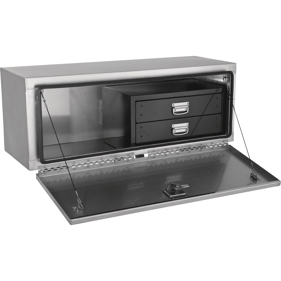 Storage Drawers Phoenix USA for Underbody Truck Tool Box - 2-Drawer, Steel, Gloss Black, Loop Handles, 25in. x 17in. x 13in. Model Number TB2DK
