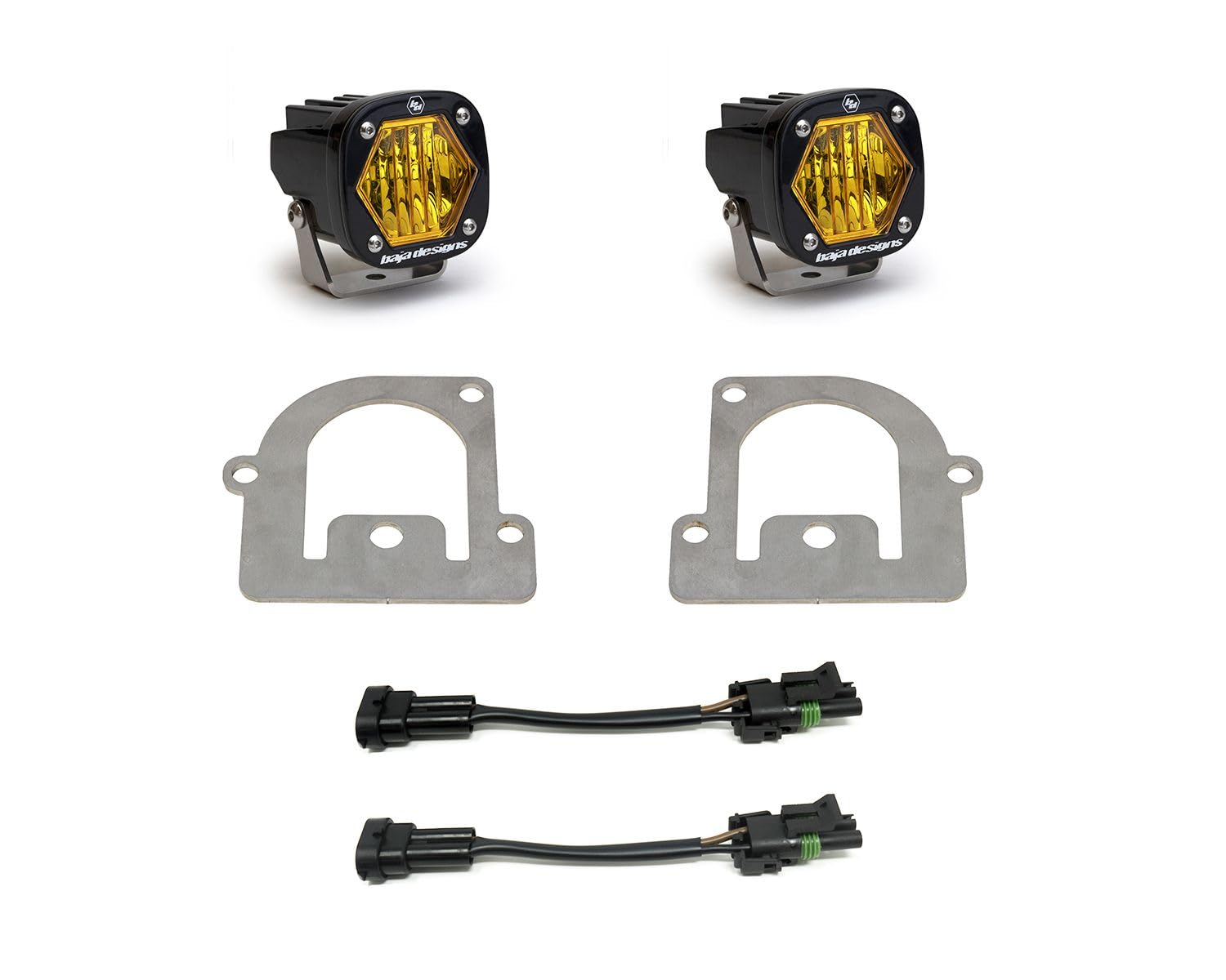 Baja Designs Fog Pocket Kit S1 - '21-22 Bronco Sport (Wide Cornering; Amber)