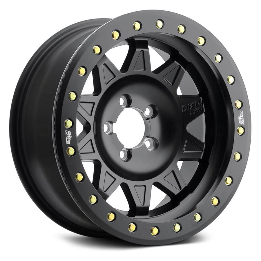 17x9 ROADKILL RACE, Bolt Pattern: 5x5/, Offset: -14, MATTE BLACK W/SIMULATED RING, set of 1
