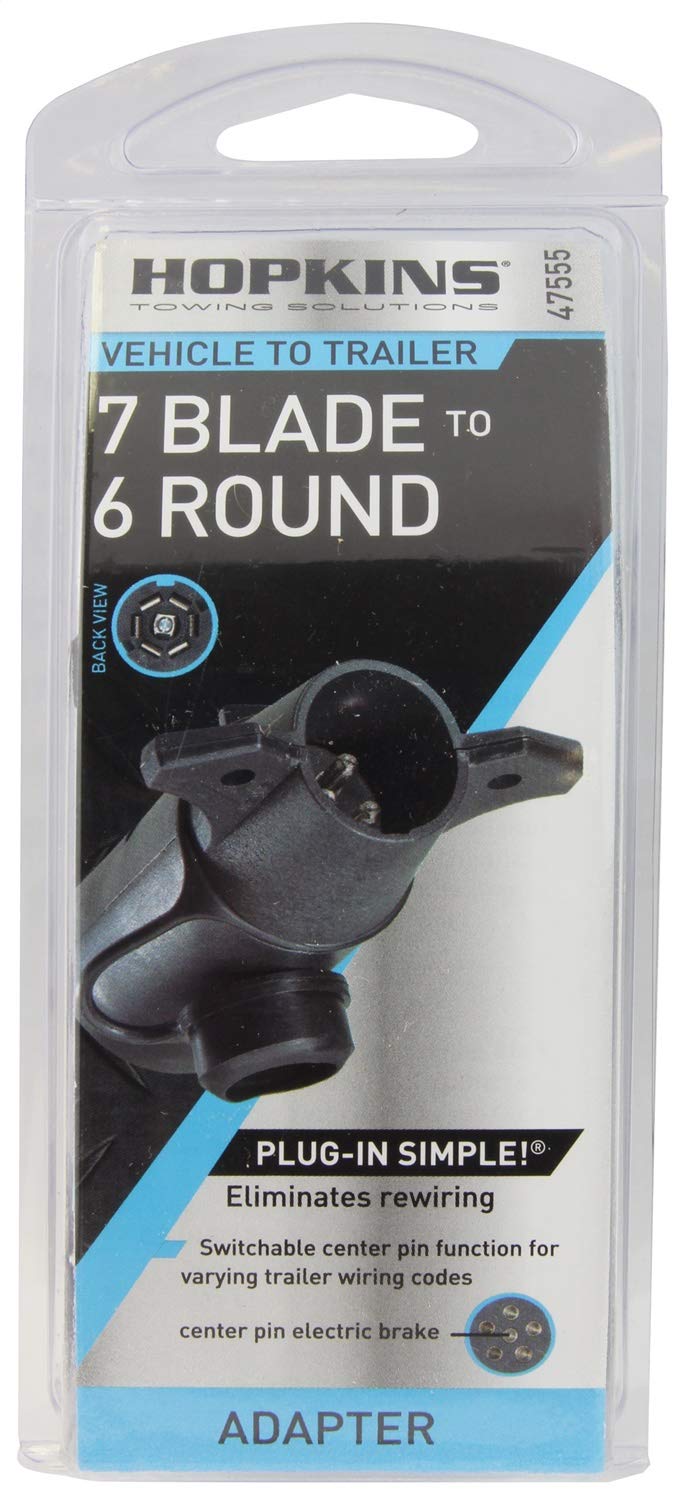 7 RV Blade Hopkins 47555 to 6 Pole Round Adapter
