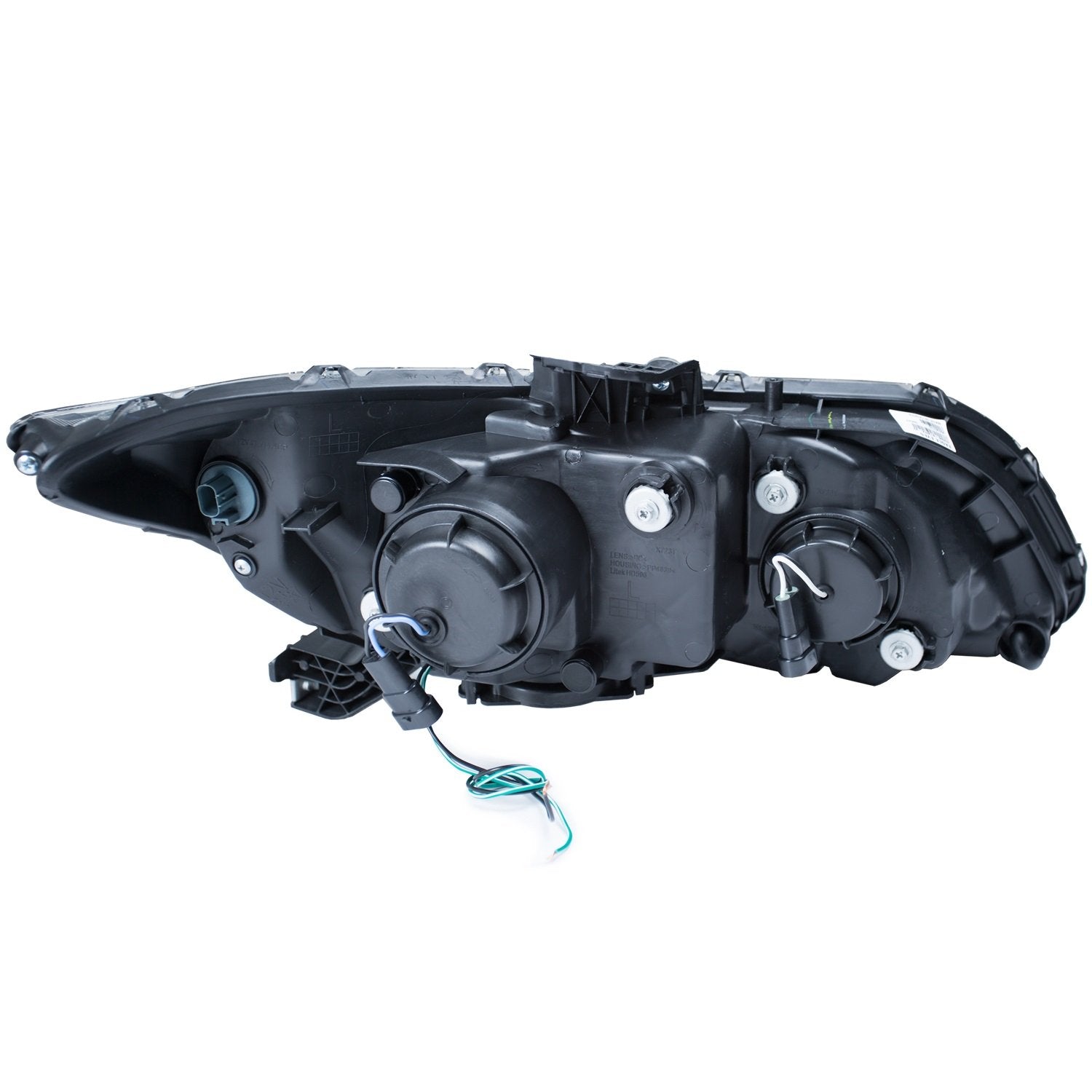 Chrome/Clear/Amber AnzoUSA 121480 Plank Style Projector Headlight for Honda Civic