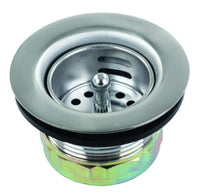Strainer JR Products with Push-In Basket, Chrome, 1-1/2"