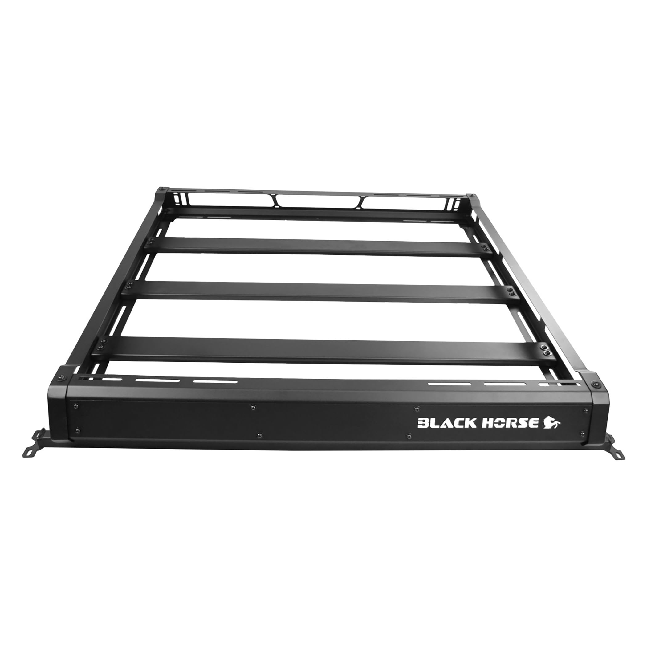 Traveler Black Horse Steel Roof Mounted Cargo Basket Rack Kit Modular Black (61"x20"x9") Compatible with 1987-2017 Wrangler|1997-2017 Wrangler|2007-2017 Wrangler-BA-JKBO-KIT40